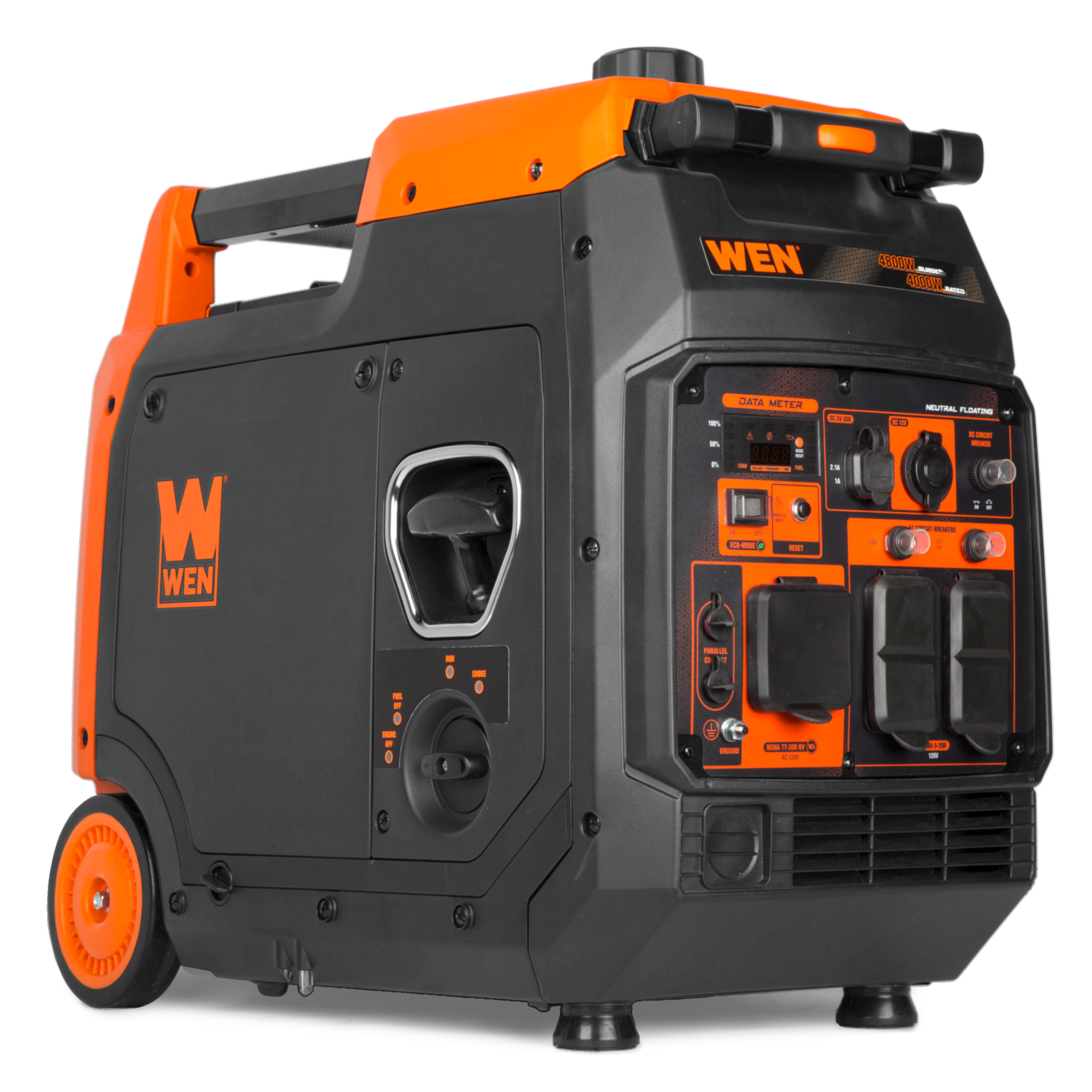 WEN RV-Ready Inverter Generator 4800W Surge, 4000W Rated Watts, 224cc Engine, Fuel Shutoff, Model# 56477i